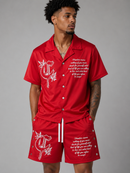 Concept LA 'Freedom' Nylon Button Down (Red) CSET_TOP1