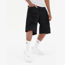 Copper Rivet 'Rip & Repair' Relax Fit Denim Shorts (Black) 513028 - FRESH N FITTED