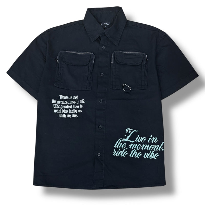 Switch 'All We Have Now' Woven T-Shirt (Black) SS5363 - FRESH N FITTED