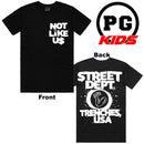 PG Apparel Kids 'Not Like Us' T-Shirt (Black/White) NOT800 - FRESH N FITTED