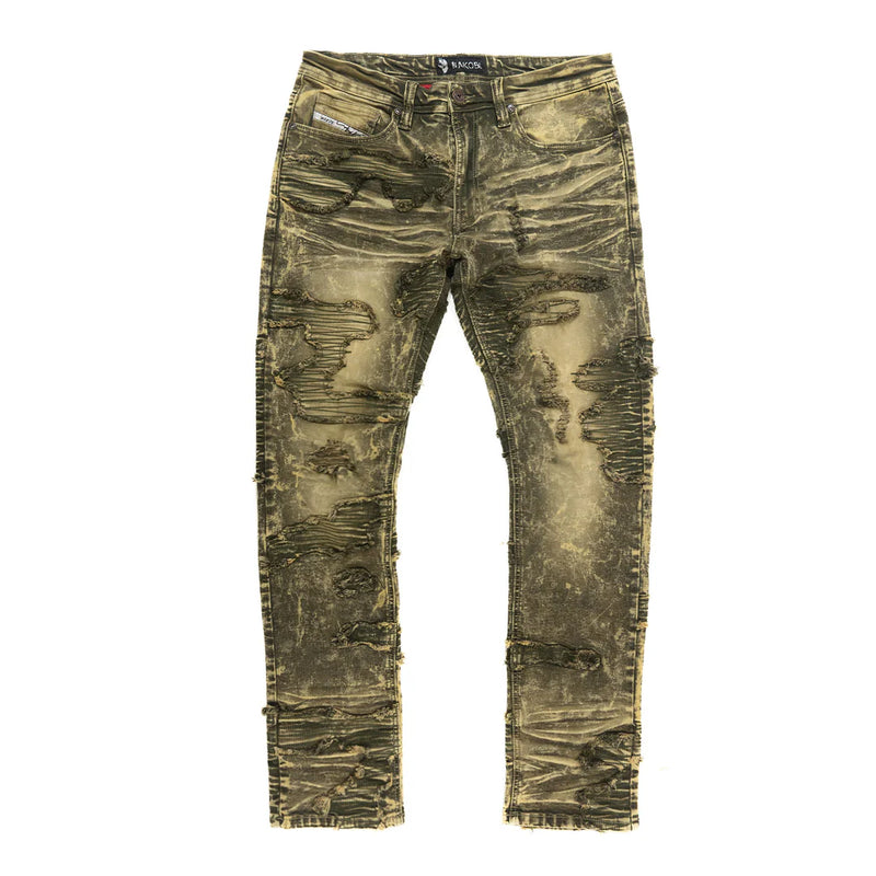 Makobi 'Prato' Jeans (Olive Wash) M1781