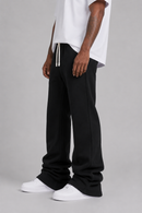 Rebel Minds Sweats Stacked Pants (Black) 100-475
