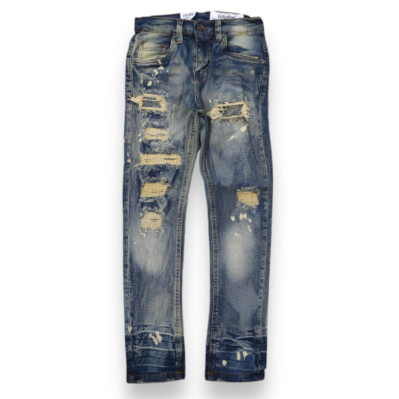 Evolution Kids 'Bleached' Distressed Denim (LT.Tint) EV-33953K