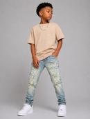 Jordan Craig Kids 'Shredded' Jeans W/Shreds In Desert