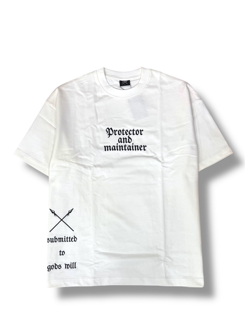 Protector and Maintainer 'Fear The Most High' T-Shirt (White/Black) - FRESH N FITTED