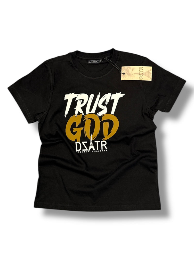 DSTR 'TRUST GOD' Kids T-Shirt (Black)