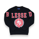 Black Pike Kids 'Blessed' Fleece Crewneck (Black) FB2407K - FRESH N FITTED