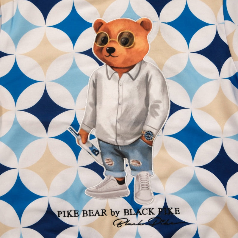 Black Pike 'Pike Bear' Crewneck (Blue) FB2402