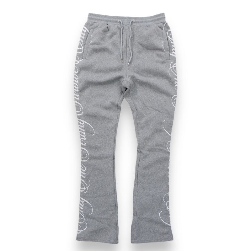 Black Pike (Only The Strong Survive) Stacked Sweat Pants (H.Grey) FB3441ST