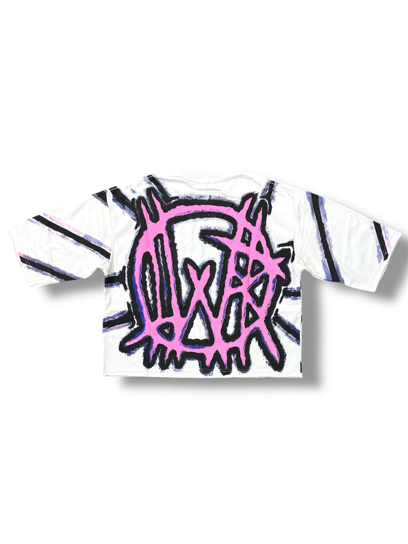 AMGM 'Liberty' Premium Cropped T-Shirt (White) AMGM502 - FRESH N FITTED