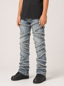 FWRD Kids 330355 K/LK 'Stacked Slash' Denim (Lt .Tint)