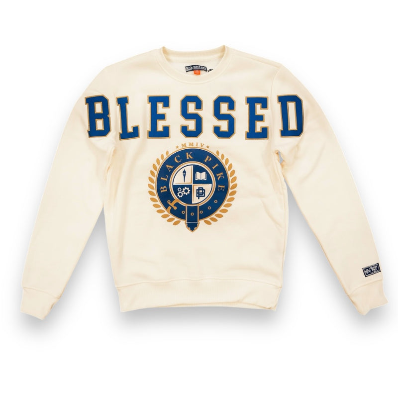 Black Pike 'Blessed' Crewneck (Natural) FB2407