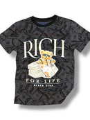 Black Pike Kids 'Rich For Life' T-Shirt/Short Set (Black) SB1507SK - FRESH N FITTED