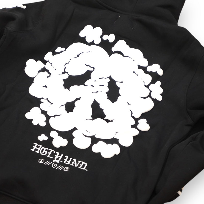 Highly Undrtd 'Puff Peace Cloud' Hoodie (Black) UF4656