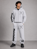 Protector and Maintainer 'FTMH' Cropped Zip Up in Grey