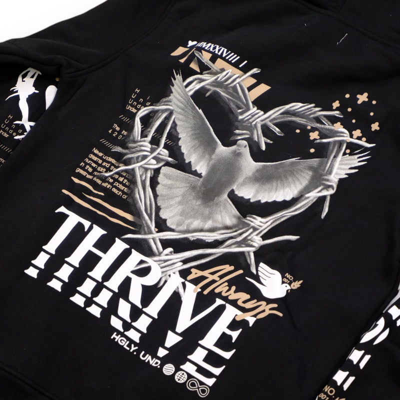 Highly Undrtd 'Always Thrive' Hoodie (Black) UF4659