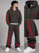Protector and Maintainer 'FTMH' Heavyweight Stacked Sweats in Copper Black