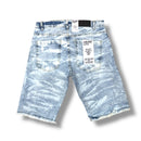 Evolution 'Wild Tiger' Denim Shorts (Ice Blue) EV-22278 - FRESH N FITTED