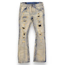 Copper Rivet 'Side Distress' Stacked Denim (DTB) 433077 - FRESH N FITTED