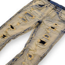 Copper Rivet 'Side Distress' Stacked Denim (DTB) 433077 - FRESH N FITTED