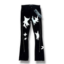 KDNK Patched Flare Denim KND4801 (Jet Black) - FRESH N FITTED