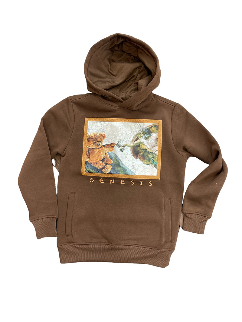 Rebel Minds Kids 'Genesis' Hoodie (Brown) 832-361B - Fresh N Fitted Inc