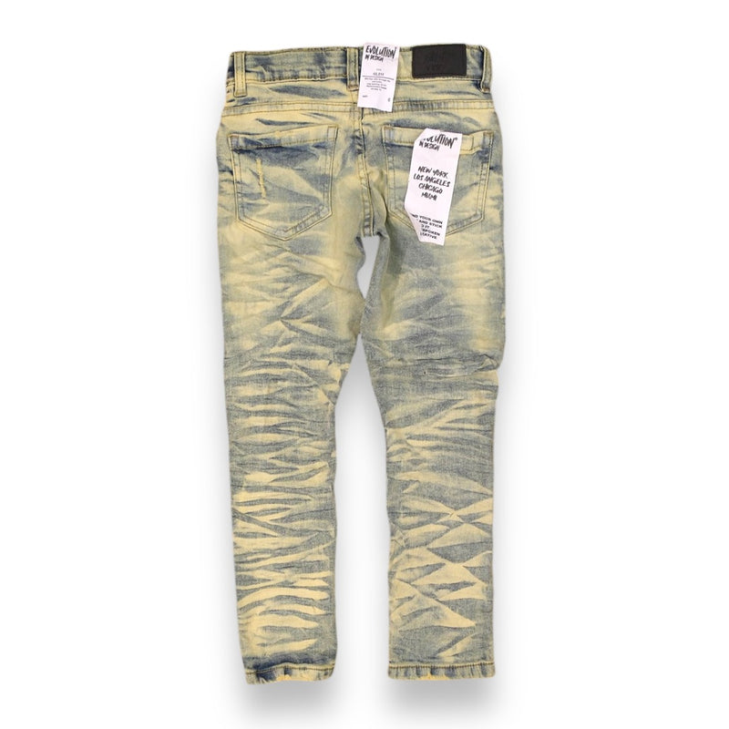 Evolution Kids 'Wild Tiger' Distressed Ripple Denim (Ice Tint) EV-33319/LK