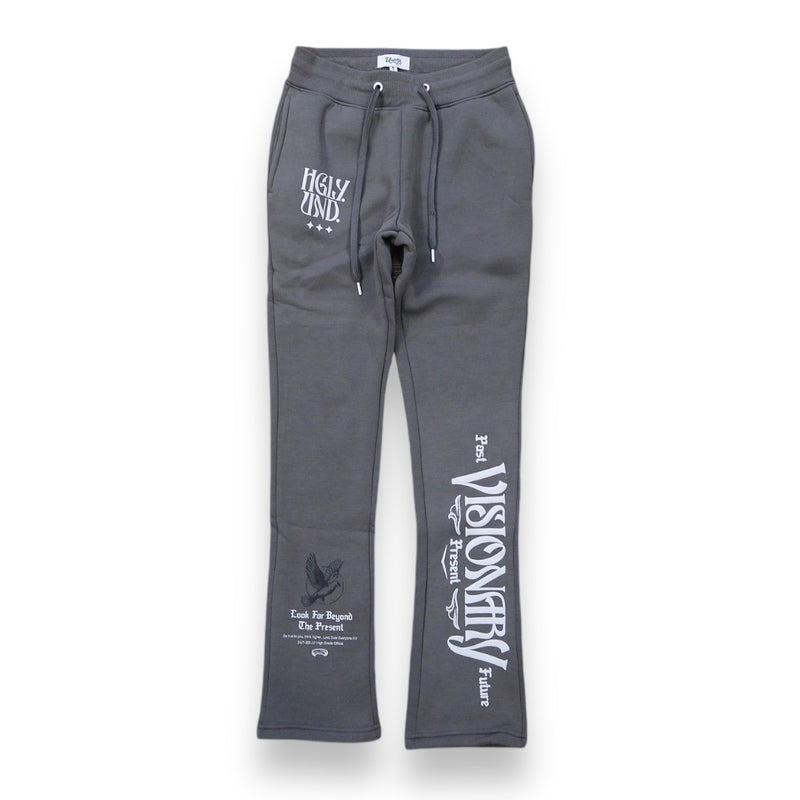 Highly Undrtd 'Visionary Angel' Stack Joggers (Pewter) UF4212