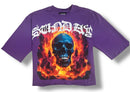 Kindred 'Eternal Flames' Cropped Oversized T-Shirt (Purple) OST02 - FRESH N FITTED