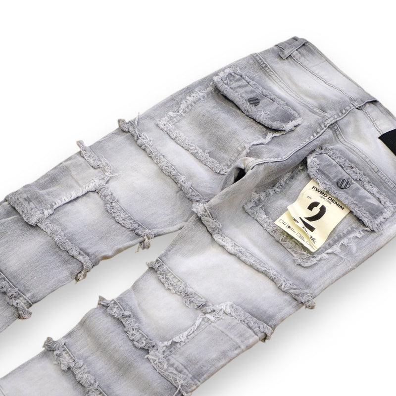 FWRD 'Patchwork True Stacked Denim' (Grey) FW-33958A