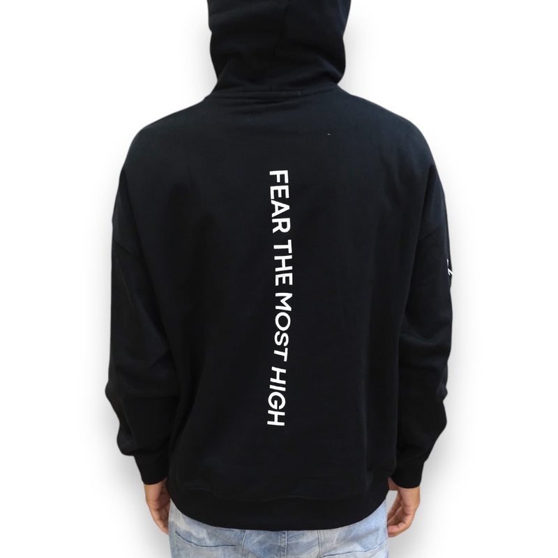 Protector and Maintainer 'Built Tough' French Terry Pullover Hoodie (Black/White)