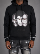 Black Makobi 'Icon' hoodie made of soft fabric, featuring a front pocket and hood, designed for comfortable casual wear.