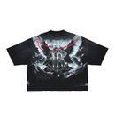 Rare Peace 'Heavenly' Oversized Cropped T-shirt (Black) RT5030 - FRESH N FITTED