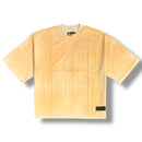 67 ‘BLANK’ Premium Washed Heavyweight Cropped Shirt (Sand) - FRESH N FITTED