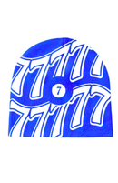 7M 'JACKPOT' Jacquard Beanie (Royal/White) - FRESH N FITTED
