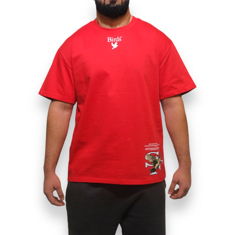 Birds "Niner" Red Ultra-Premium Oversized S/S Box T-Shirt