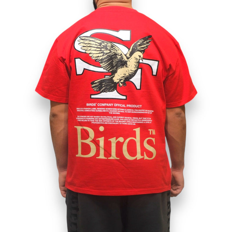 Birds "Niner" Red Ultra-Premium Oversized S/S Box T-Shirt