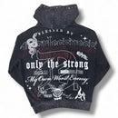 Rebel Denim 'Fearless' Jeweled Fleece Hoodie (Black) 752-333 - FRESH N FITTED
