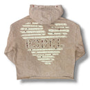 Rebel Denim 'Coeur Dacier' Jeweled Fleece Hoodie (Khaki) 752-322 - FRESH N FITTED