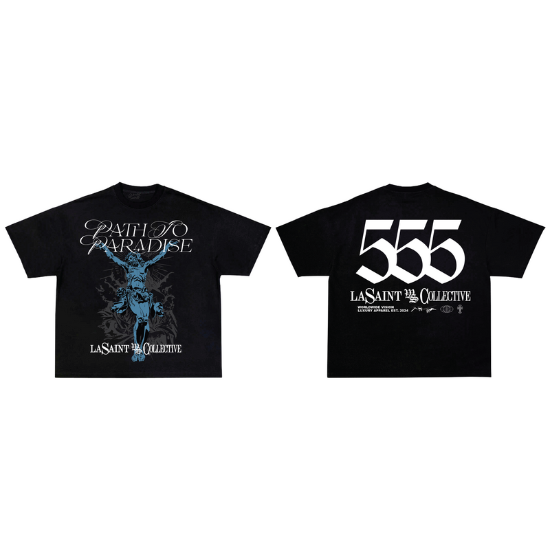 WRLDSNTS 'Path To Paradise' T-Shirt (Black) - FRESH N FITTED