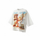 Highly Undrtd 'UN Existence' 3/4 Sleeve Rhinestone Cropped T-Shirt (White) HF5504 - FRESH N FITTED