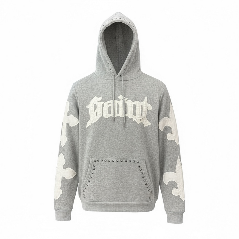 Black Pike 'Saint' Hoodie (Heather Grey) FB2538S - FRESH N FITTED