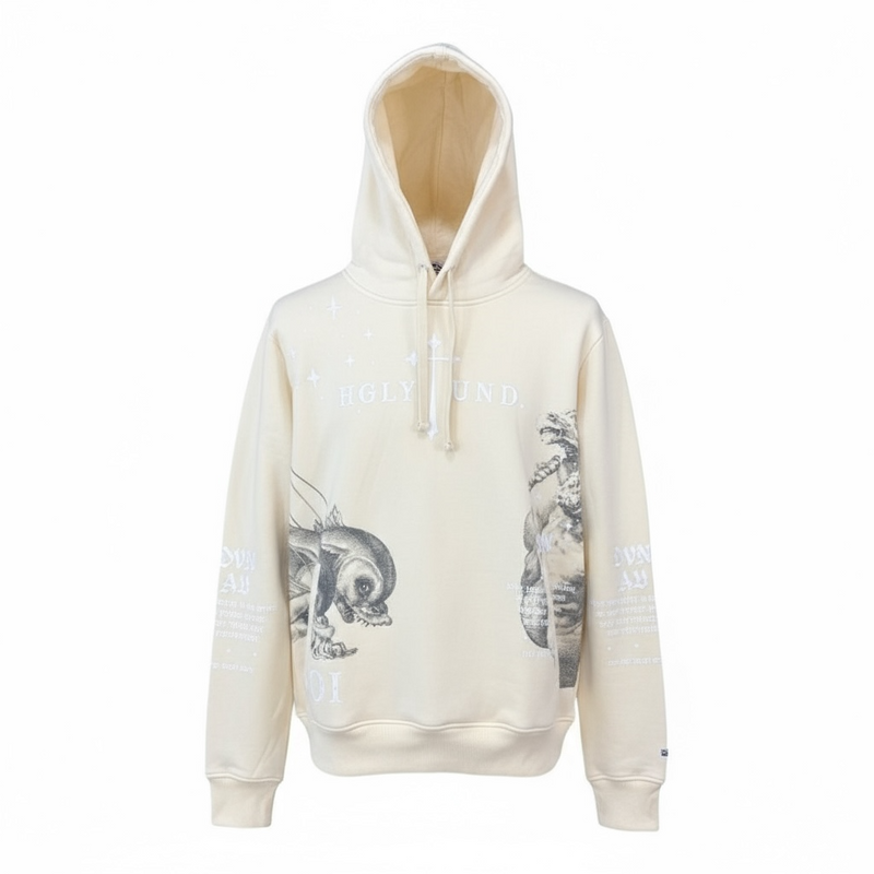 Highly Undrtd 'Divine Aura' Hoodie (Ivory) UF5603 - FRESH N FITTED