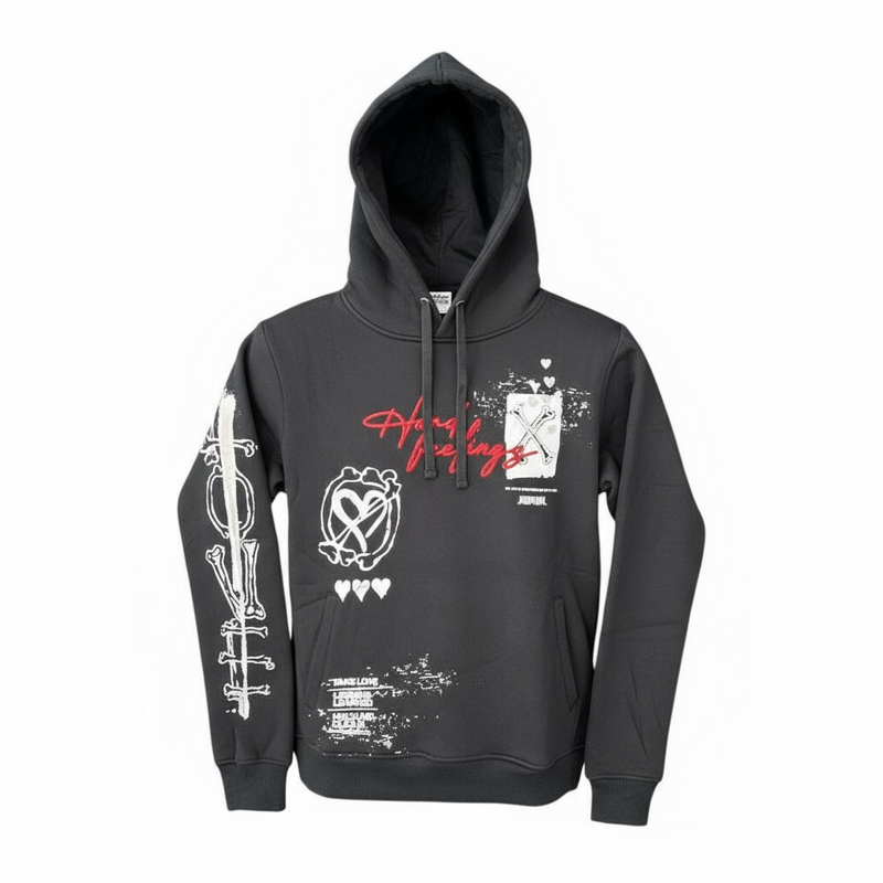Highly Undrtd 'Fake Love' Hoodie (Black) UF5607 - FRESH N FITTED
