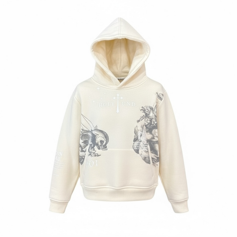 Highly Undrtd Kids 'Divine Aura' Hoodie (Ivory) UF5603K - FRESH N FITTED