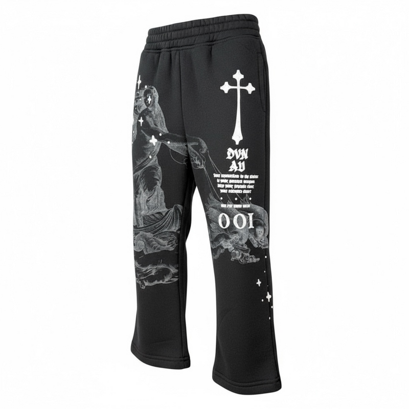 Highly Undrtd Kids 'Divine' Stacked Joggers (Black) UF5203K - FRESH N FITTED