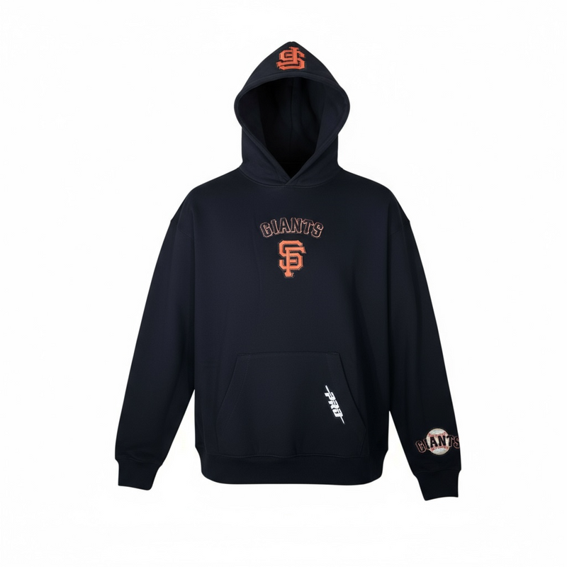 Pro Standard 'San Francisco Giants Wingspan' Drop Shoulder Hoodie (Black) LSG5315782 - FRESH N FITTED