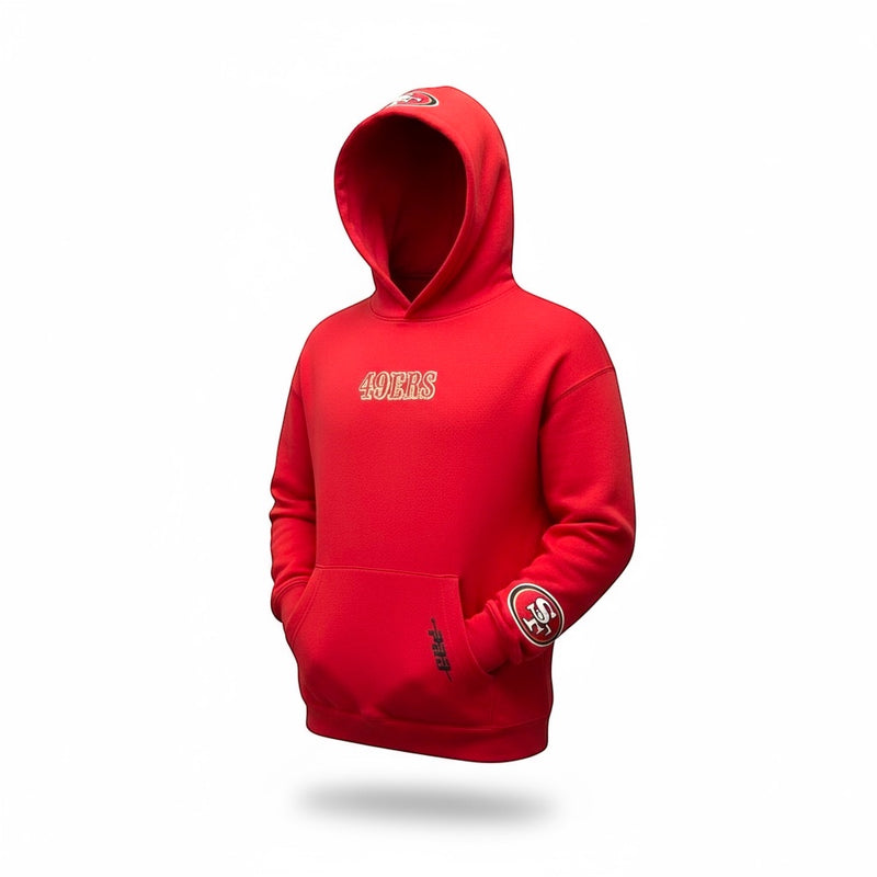 Pro Standard 'San Francisco 49ers Wingspan' Drop Shoulder Hoodie (Red) FS45410468 - FRESH N FITTED