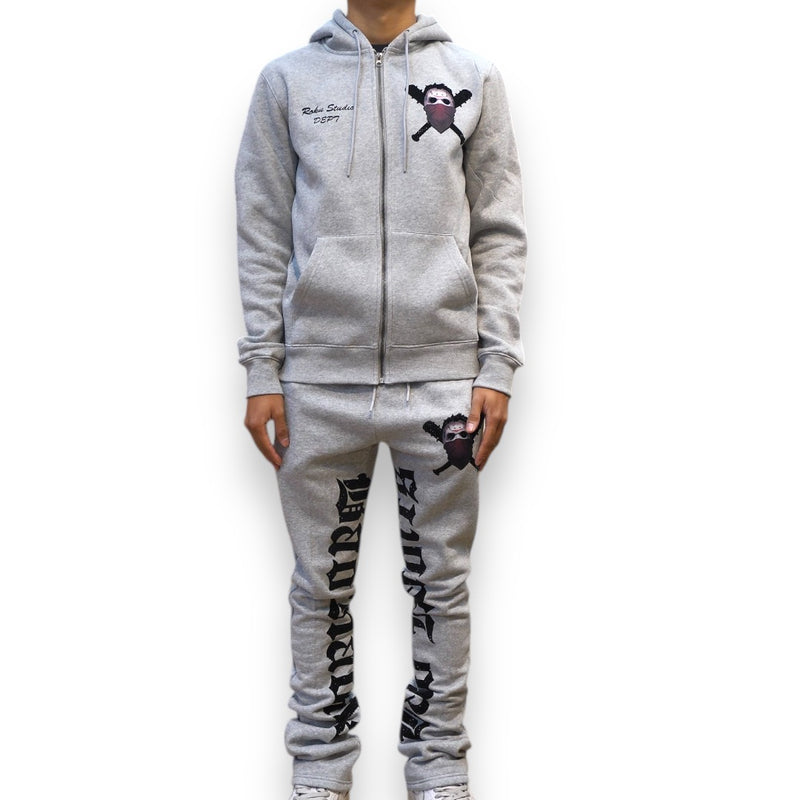 Roku Studio 'Bad Habits' Zip Down Hoodie (Grey)