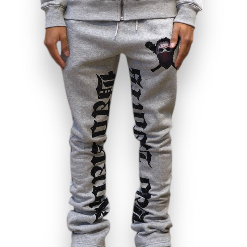 Roku Studio 'Bad Habits' Stacked Sweatpants (Grey)